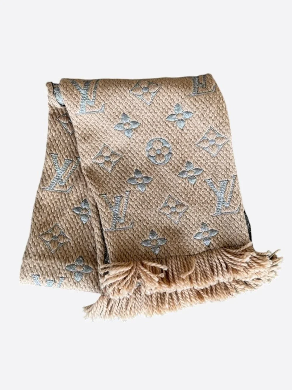 Louis Vuitton Beige Monogram Logomania Scarf